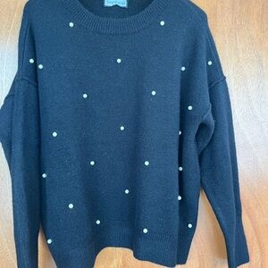 Black Knit Sweater with Care Label